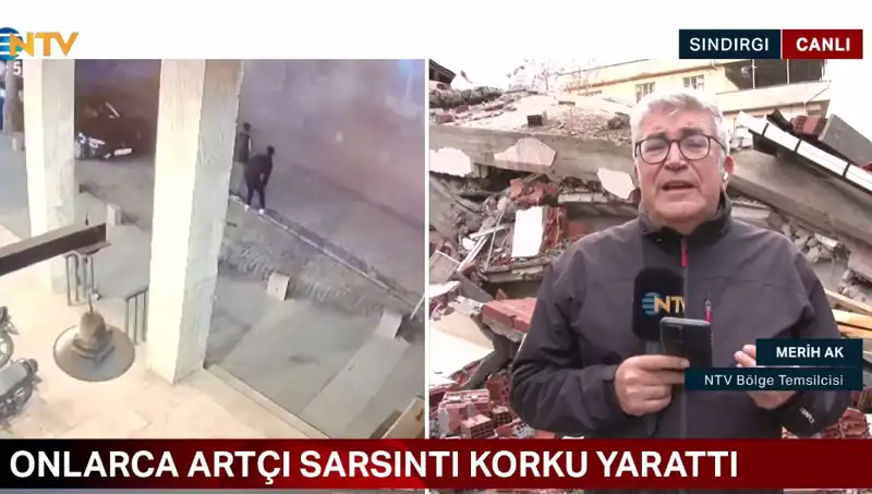 Balıkesir Sındırgı'da meydana gelen deprem, NTV ekipleriyle anlık görüntülendi