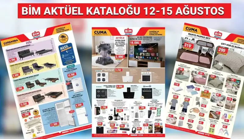 BİM'in 12-15 Ağustos Aktüel Kataloğu: Yeni Ürünler ile Dolup Taşacak